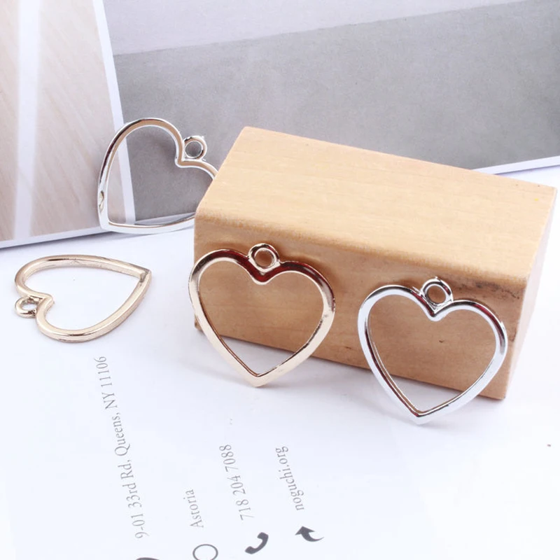 

5pc Silver Gold Color Heart Triangle Star Teardrop DIY Charms Necklace Bracelet Earrings Connectors Pendants Jewelry Findings