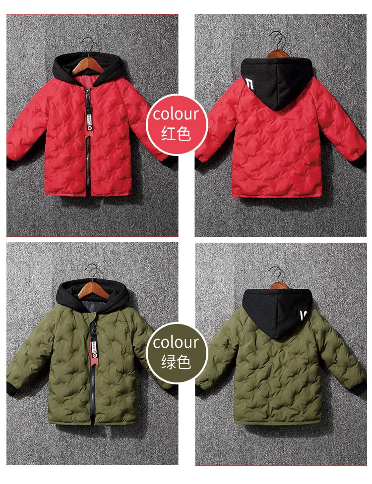 Детские пальто, Новая модная детская одежда для маленьких девочек, зимнее пальто, куртки-пуховики, теплый пуховик для мальчиков 4-10 лет