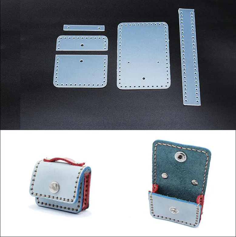 2021 DIY кожаный мини мешок маленький портфель кулон швейный узор ПВХ шаблон|Швейные