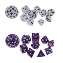 20 шт. D4-D60 акриловые цифровые кости покер столешница игральные кости игра для TRPG MTG Подземелья и Драконы игры Творческие игрушки подарок