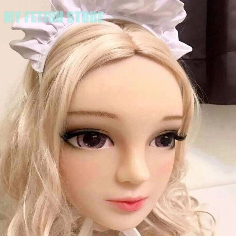 

(MIRIYA-N)2017 DMS Handmade silicone Half Sexy Female Face Lolita Mask Cosplay Crossdresser DOLL