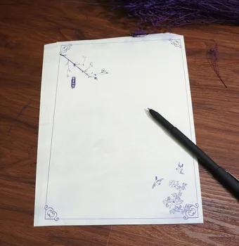 

1pcs Age Square Ancient Chinese Style Vintage Stationery Rain Blue and White