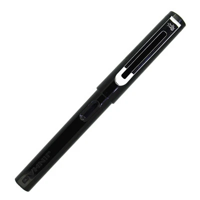 black Jinhao перьевая ручка с колпачком чернильная авторучка 1 шт. пластик Экстра тонкий 0,38 деньги студенческие ручки коррекция осанки школьные офисные принадлежности - Цвет: black