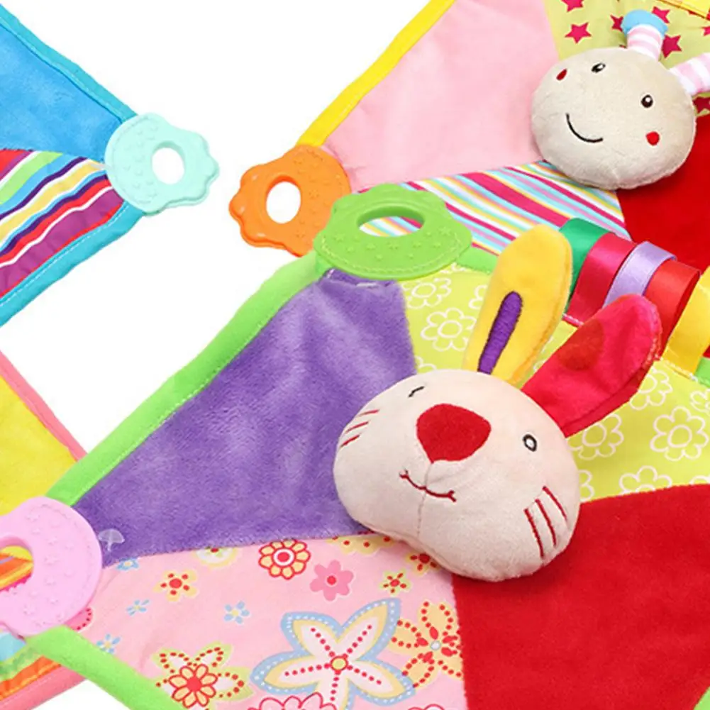 Детское нежное полотенце с рисунком животных из мультфильма для От 0 до 1 года, устойчивая к укусам, вокальная утешительная кукла, безопасная ткань, детские игрушки