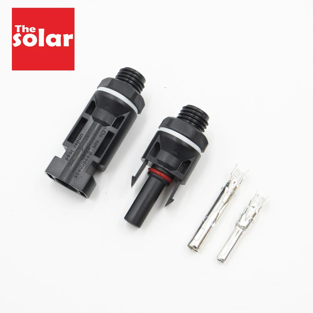 

1pair x MC4 Solar Panel Mouted Connector M12 Thread Solar Panel Connector Pairs Male Female DC Solar Inverter Connector