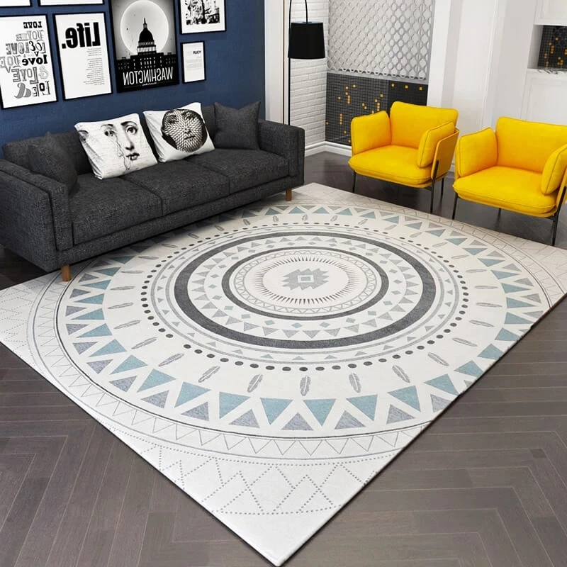 Геометрическая в нордическом стиле прикроватный коврик 200*250 см Гостиная коврик для кофейного столика большой Размеры земли декоративный