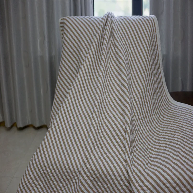 

European Style Camel Stripes Pattern Soft Warm Blanket Blankets Travel Sofa Fleece Blankets For Bed Soft Fluffy Warm Cobertor
