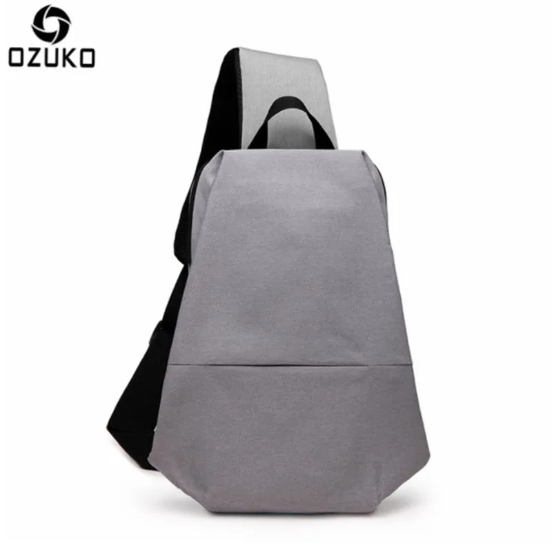 

OZUKO 2017 Canvas Men Chest Pack Multifunctional Leisure One Shoulder Messenger Bags Fashion High-Capacity For Teenagers Men Bag