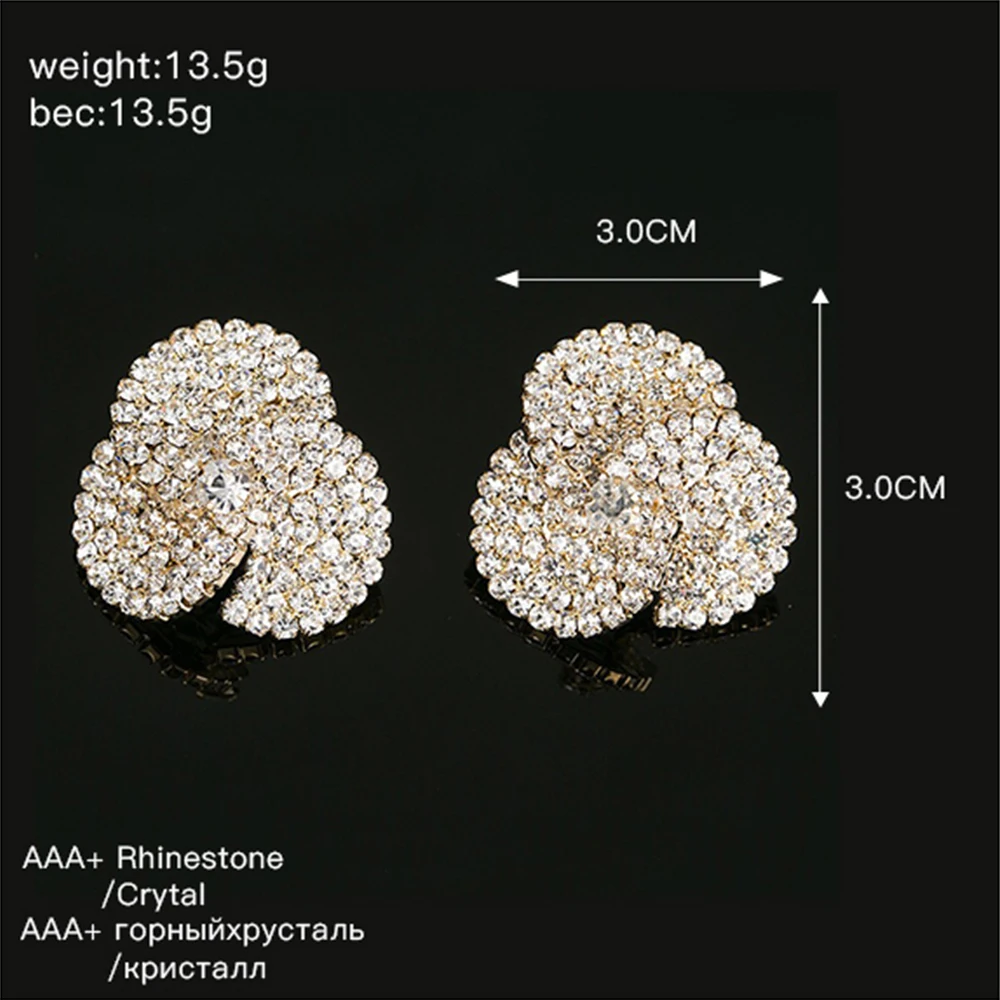 Женские серьги гвоздики с кристаллами золотистого цвета # E237|colorful stud earings|stud