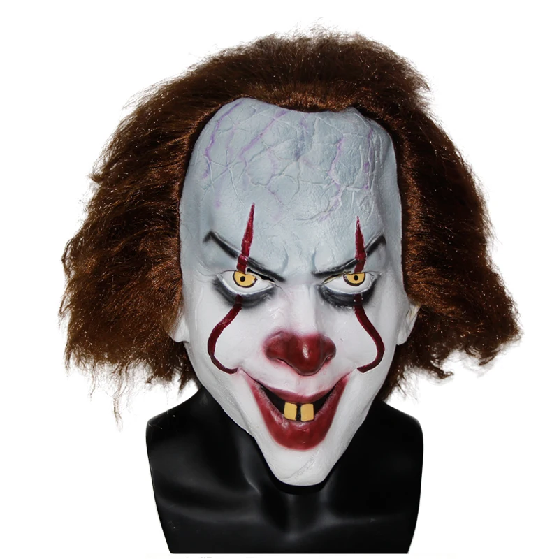

Stephen King's It Mask Pennywise Horror Clown Joker Clown Mask Halloween Cosplay Costume Props free shipping