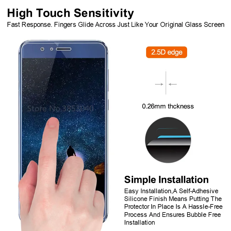 2.5D 9H закаленное стекло для huawei Honor 8 Защитная пленка для экрана телефона Защитная пленка для экрана для huawei Honor 8 стекло