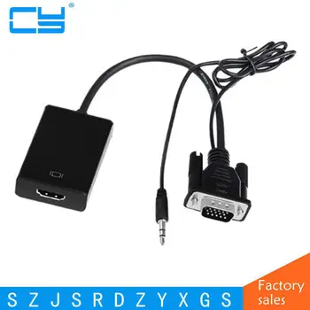 

New VGA Male to HDMI Female Converter Adapter Cable with Audio Interface