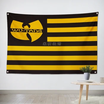 

Wu Tang Clan HipHop Pop Band Poster Cloth Flags Wall Stickers Hanging paintings Billiards Hall Studio Theme Home Decoration