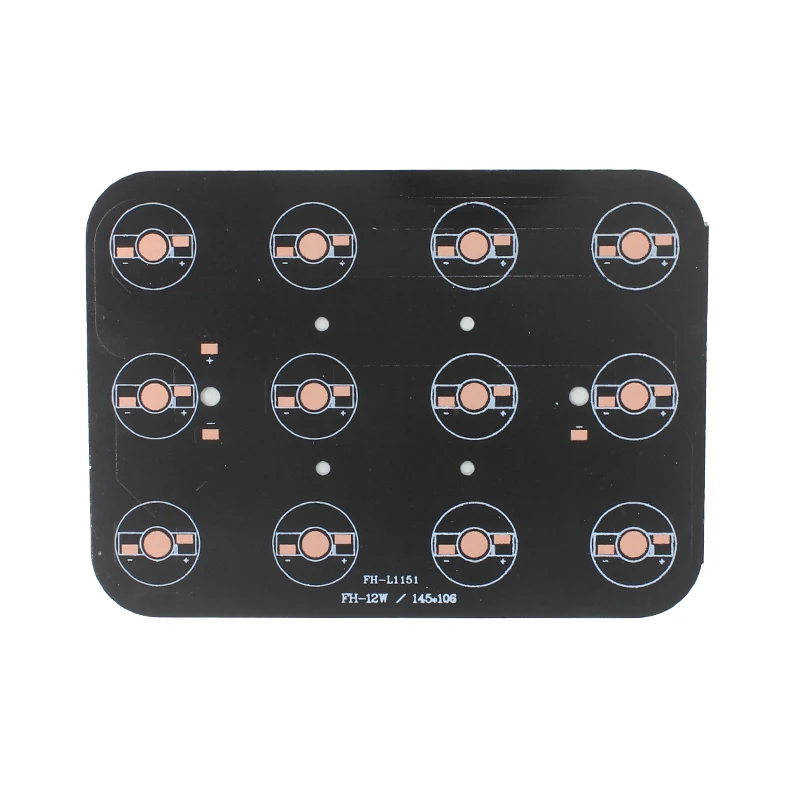 

free shipping 10pcs 12W Aluminum Plate LED High Power Circuit Board 12 String 145x106mm