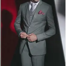 4 предмета(куртка+ брюки+ жилет+ галстук) нотч Для мужчин костюмы куртка Для мужчин Suit3Pieces заказ Terno Masculino брендовая одежда смокинг блейзер