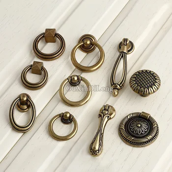 

Vintage 2PCS European Retro Kitchen Cabinet Door Handles Cupboard Wardrobe Dresser Drawer Cabinet Pulls Handles and Knobs Bronze