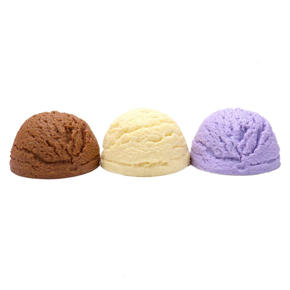 

3pcs Artificial Ice Cream Balls Realistic Simulation Food Desserts Fake Ice Cream Model Shops Decoration Photo Props