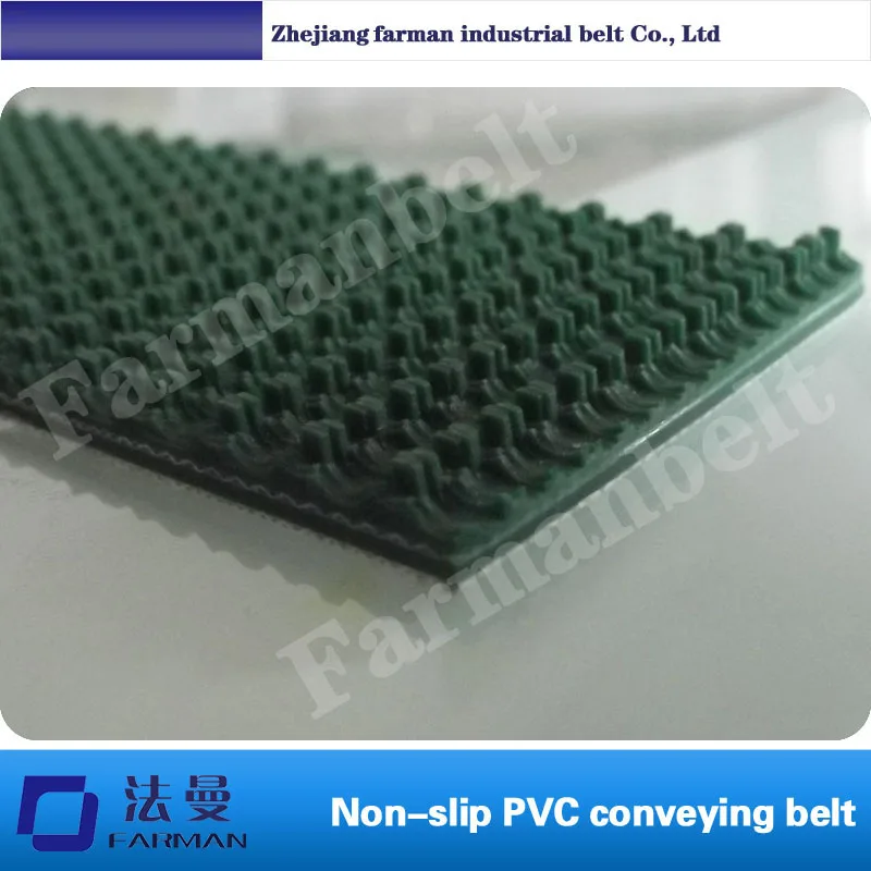 

Rough Surface Green PVC Skid Conveyor Belts