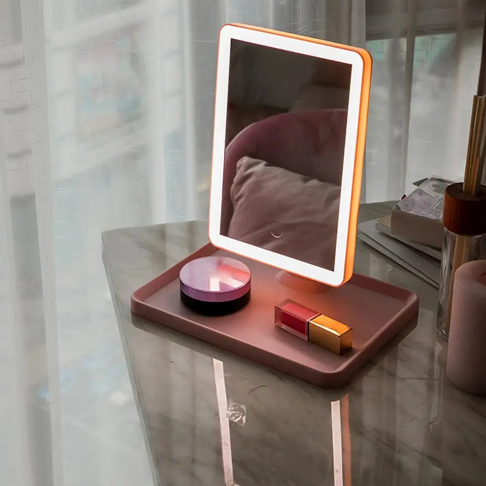 

Makeup Mirror Luxury Mirror with Natural White LED Daylight Detachable/Storage Base Control Professional Lighted FD