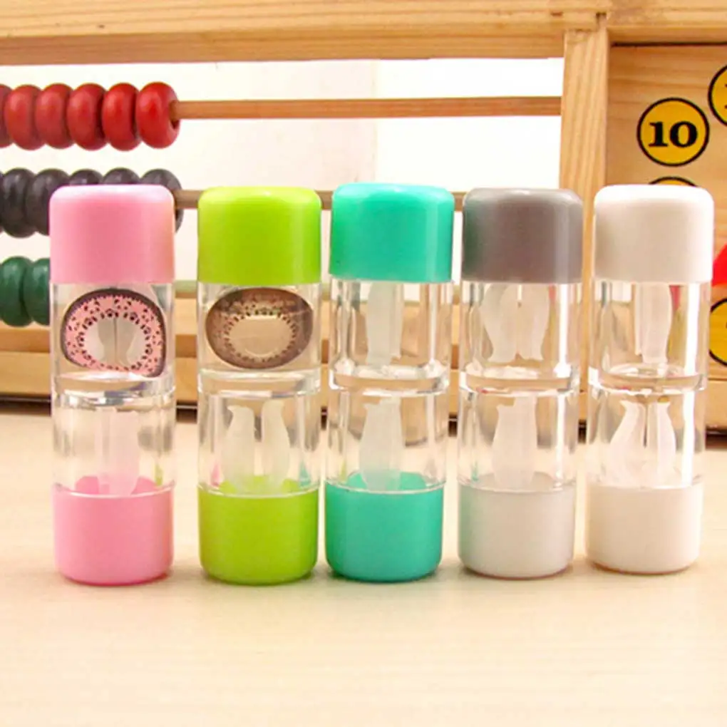 

Portable Contact Lenses Mini Holder Case Travel Contact Lenses Container Storage Box Tweezer Rod
