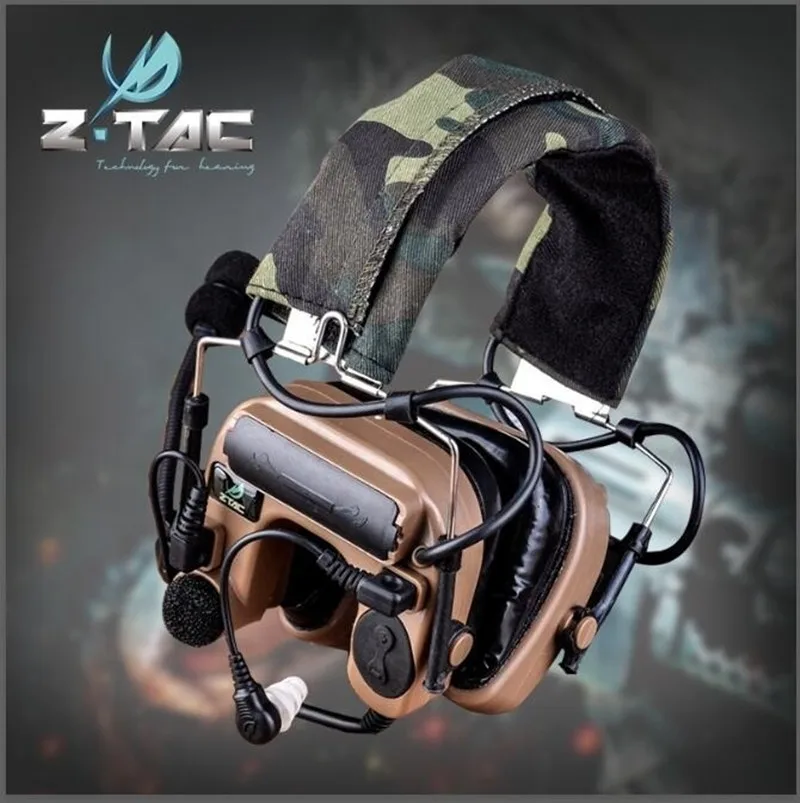 Fones de Ouvido com Cancelamento de Ruído Fones de Ouvido Fone de Ouvido Z-tactical Airsoft Sordin Tático Comtac iv In-the-ear Militar Rádio Softair 4 Fones de Ouvido Com Cancelamento de Ruído