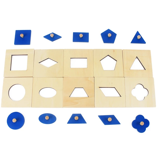 Family Version Baby Toy Montessori Wood Insets Set/10 Early Childhood Education Preschool  1