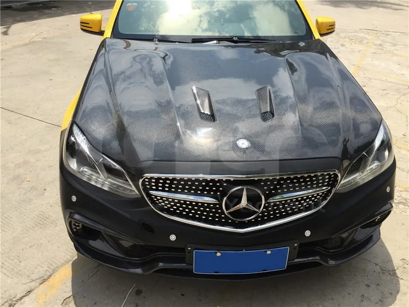Авто-Стайлинг, полностью из углеродного волокна, FCF капот подходит для 2013-2015 Mercedes Benz W212 BS Стиль капот