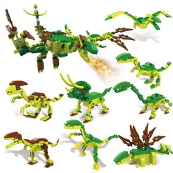 COGO мир Юрского периода 8 компл./лот динозавров модели Building Block фигурку образования DIY Кирпичи игрушечные лошадки Best подарок для детей 13008