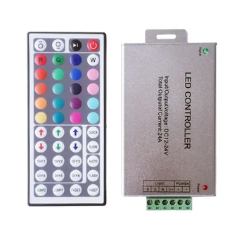 

44Key DC 12V-24V 24A IR Remote Controller For 3528 5050 RGB LED Strip Light