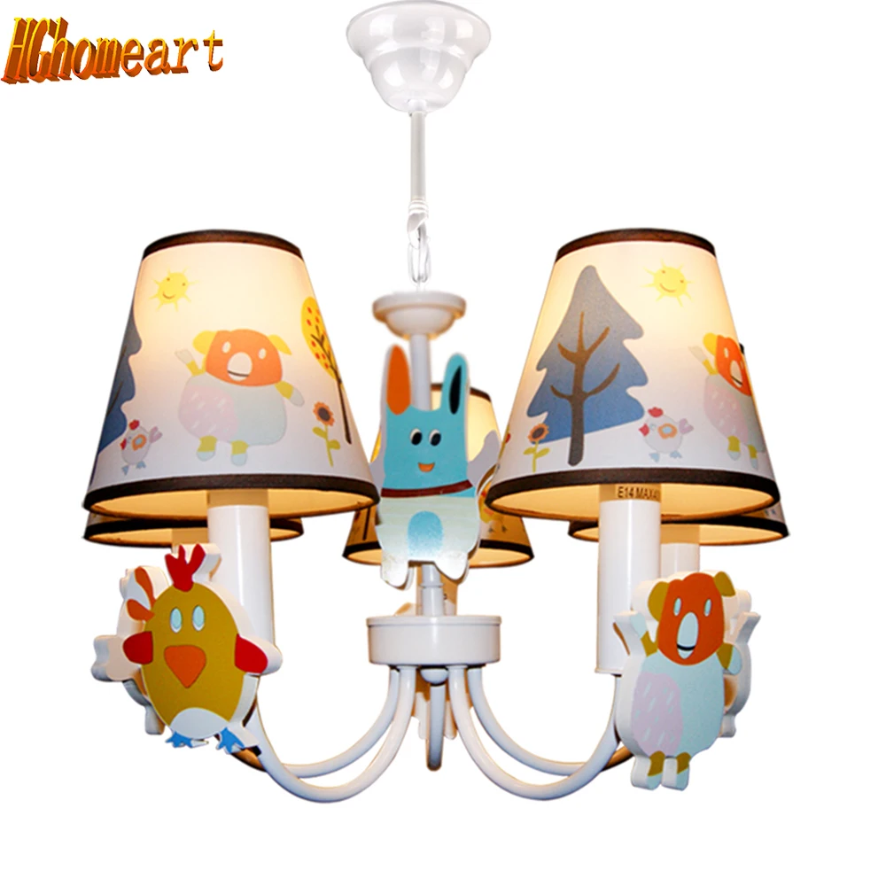 

5 Head Led E14 Bulb Chandeliers Lamp Suspension Kids Room 110V-220V Led Chandelier Flower Modern Lighting Fixture