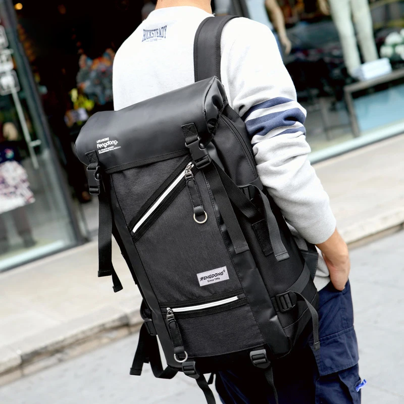 Fengdong 2019 hombres de la moda de gran capacidad montañismo viajes bolsa de hombro Mochila hombre Mochila Diseño de paquete