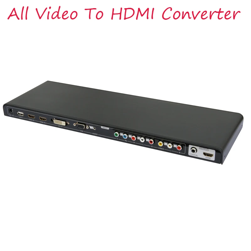 2017 New ALL to HDMI converter AV YPbPr DVI VGA HDMI All Video to HDMI ...