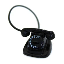 Лучшая 1/12 Миниатюрный Кукольный домик аксессуары игровая сцена модель мини-качающийся поворотный телефон(5 цветов