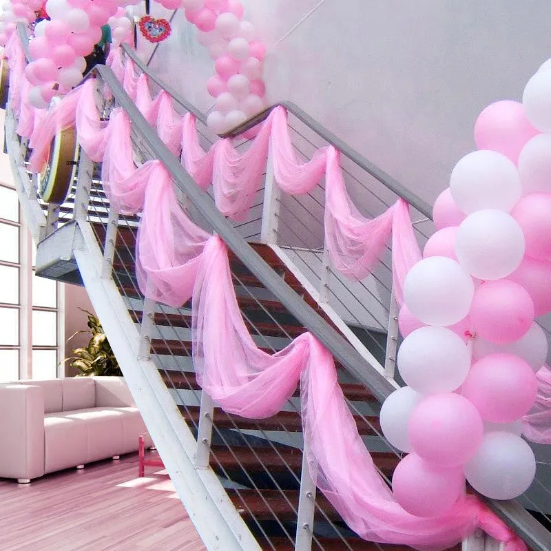 About 9 m Long Wedding Supplies Snow Yarn Wedding Room Wedding Car Decoration Yarn Layout Stair Yarn Curtain Props Set qq045 (2)