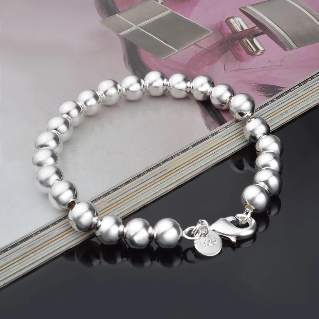 

Stylish Bracelet Women Boho Romantic Chain Bileklik Pulseira Silver Beaded Bracelets Lady Jewelry Pulseras Couple Bracelet L0512