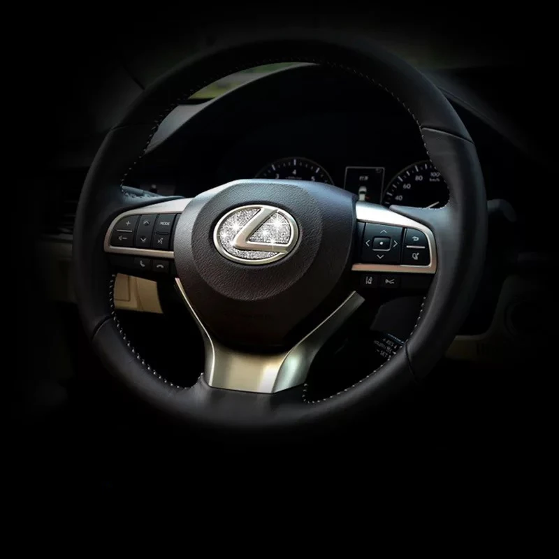 Goedkoop Auto Styling Accessoires Voor Lexus Es Es200 Es300 Nx Nx200 Auto Stuurwiel Logo Emblem Zinklegering Diamant Decoratie Stickers