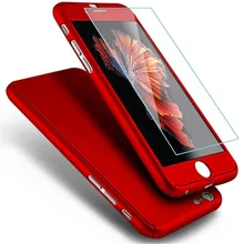 360 Degree Case for iPhone 7 7Plus 2017 Luxury Full Body Ultra Thin Case Tempered Cover