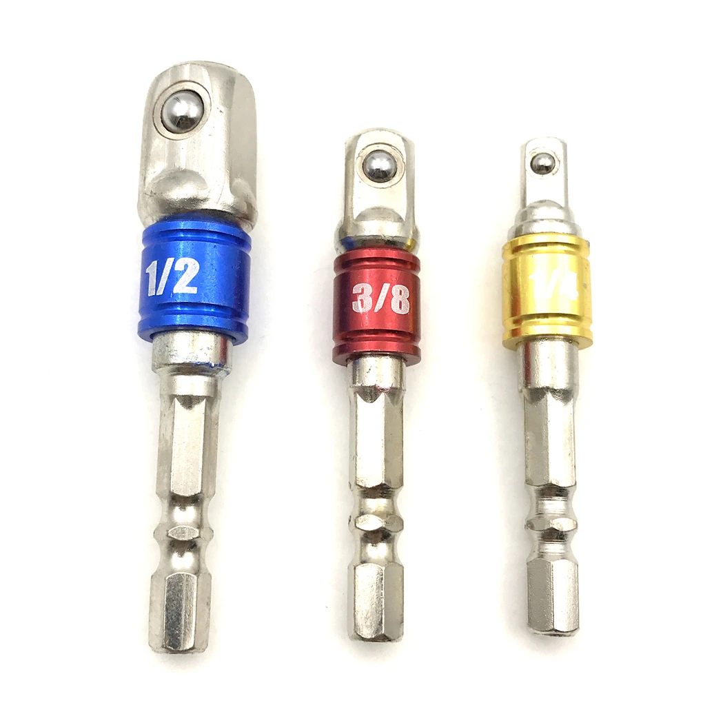 

3pcs/set Color Hex Screwdriver Conversion Rod Security Belt Beads Pole Universal Sleeve Connecting Rod