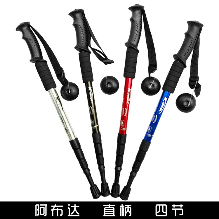 

Outdoor Trekking Poles 4 Hiking Pole Aluminum Alloy Nordic Walking Sticks Telescopic Stick Camping Equipment Bastone Cane canes
