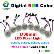 38 мм ucs1903 12 В светодиодный модуль пикселей rgb узлы модульные светодиоды 5050 Цвет светодиодный пиксельный Модуль светильник ipixel ip68 modulos буквы с подсветкой