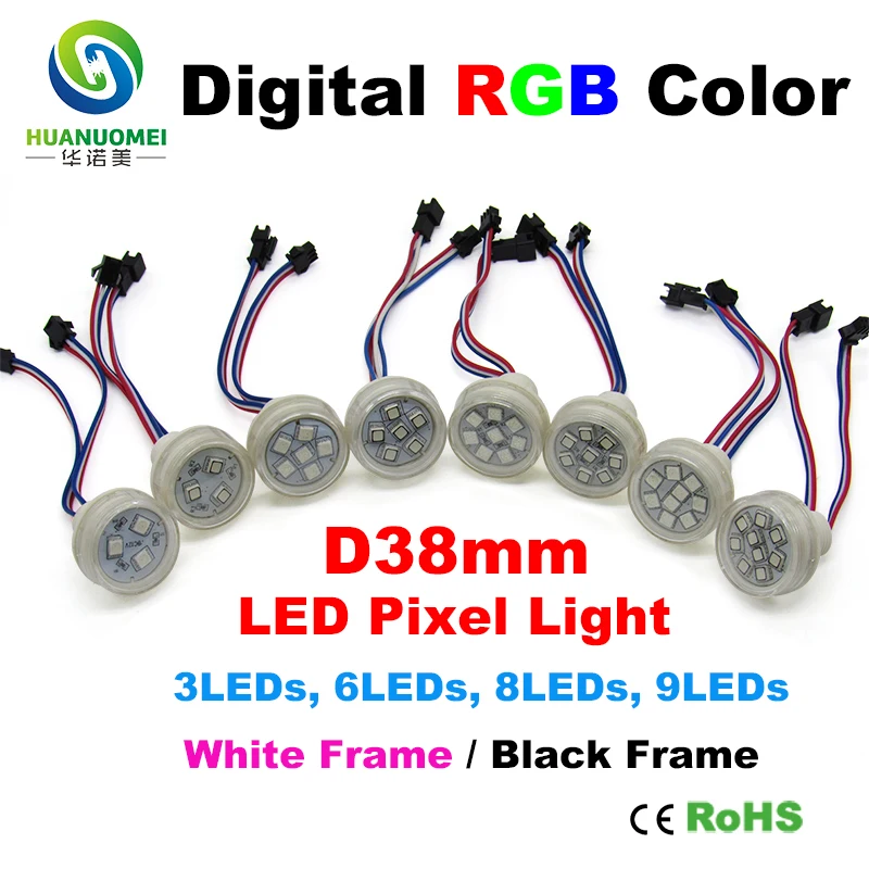 Светодиодный пиксельный модуль 38 мм ucs1903 12 В rgb модули светодиоды 5050 цветной