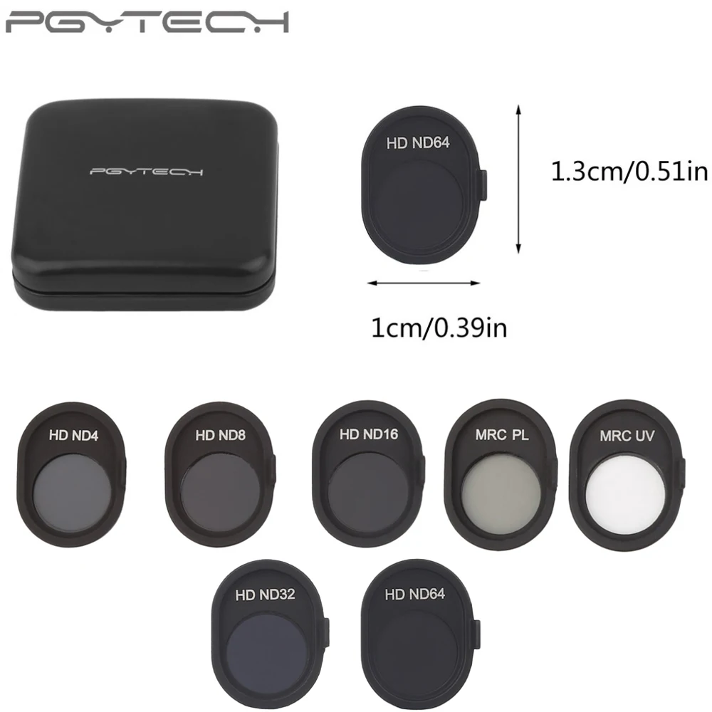

PGYTECH Lens Filters ND4/ND8/ND16 /ND32/ND64 For DJI SPARK Drone Gimbal Camera HD Lens Filte