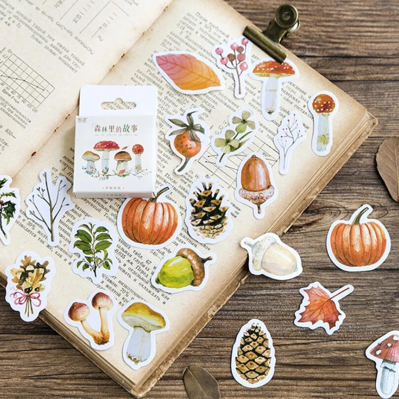 

46Pcs/box Plant Forest Mini Paper Sticker Decoration DIY Ablum Bullet Journal Diary Scrapbooking Label Sticker Kawaii Stationery