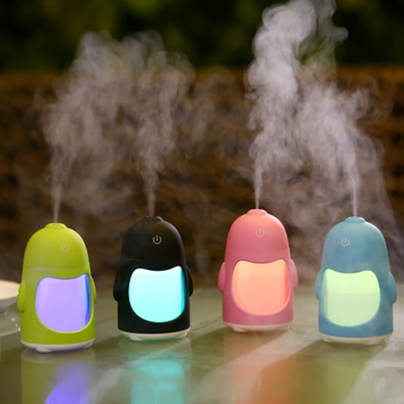

USB Air Humidifier Aromatherapy Water Diffuser Cartoon Design Humidify Machine Colorful Night Light Mini Portable Humidifers