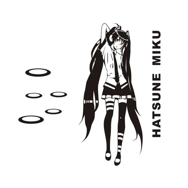 Dctal Anime Hatsune Miku Decal Cartoon Car Sticker Vinyl Wall Stickers Decor Home Decoration