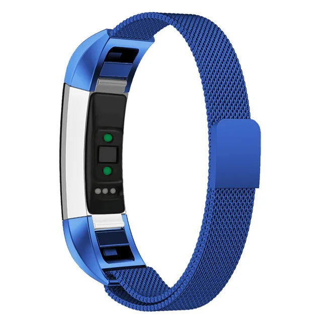 8 цветов ремешок для часов сменный Миланский магнитный ремешок из нержавеющей стали магнитный замок для Fitbit Alta/Alta HR - Цвет: Blue