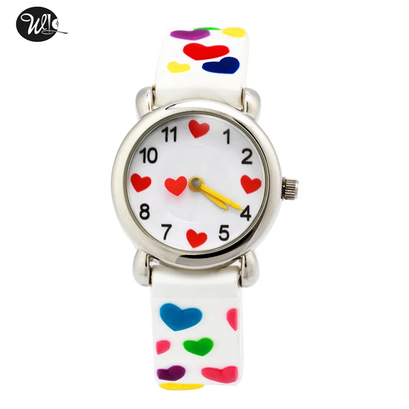 

2018 Children's Girls Gifts Quartz Silicone Strap Watch Love Cartoon 3D Watch Pointer Fashion Electronic Watch Waterproof
