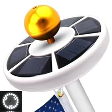 CLAITE 26 светодиодный светильник на солнечных батареях с флагом, уличный зонтик, Кемпинговый тент, светильник, энергосберегающий водонепроницаемый садовый ландшафтный светильник