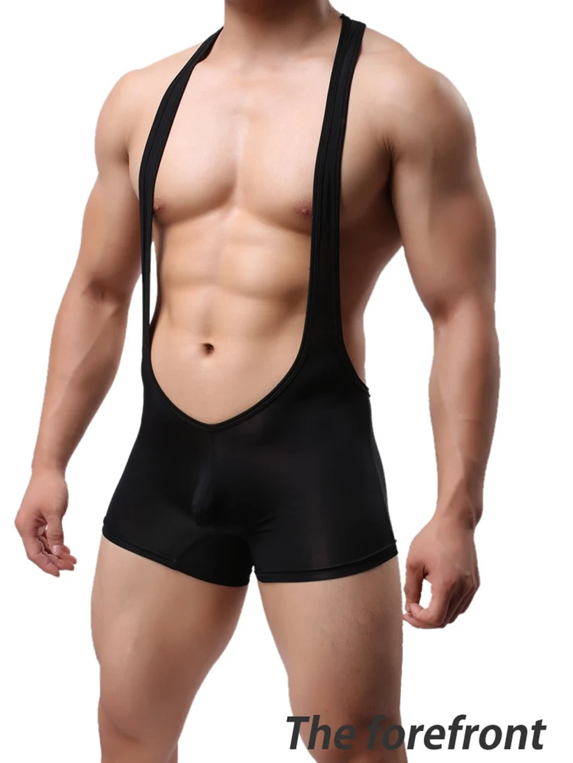 Hot Sexy Mens Wrestling Singlet BodySuit Exotic Super Soft Nylon Low-waist Swimsuit Fashion Boxer Underwear Catsuit Slip M-XL
