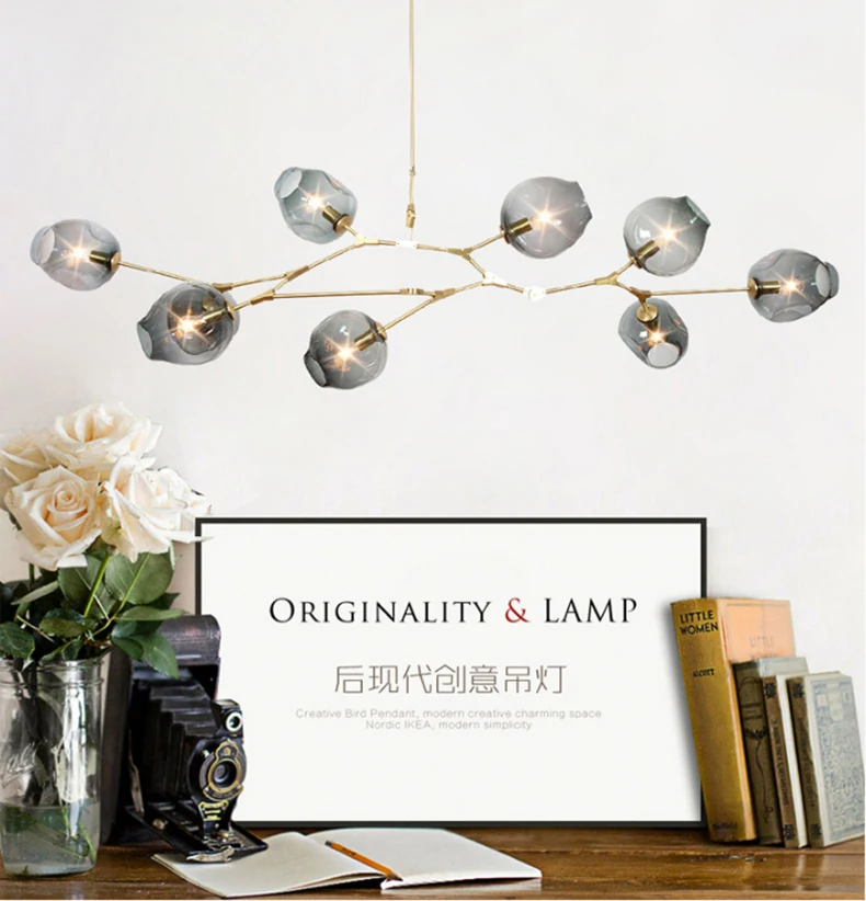 

Modern Lindsey Adelman Chandelier Living Dinner Room Magic Beans Tree Branch Suspension Hanging Light Fixtures Free Shipping